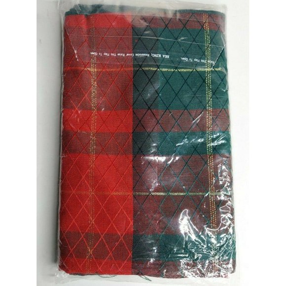 Tobin 4 Pack Dinner Napkins Red Green Plaid Christmas Holiday Opulence Sealed - Picture 5 of 6
